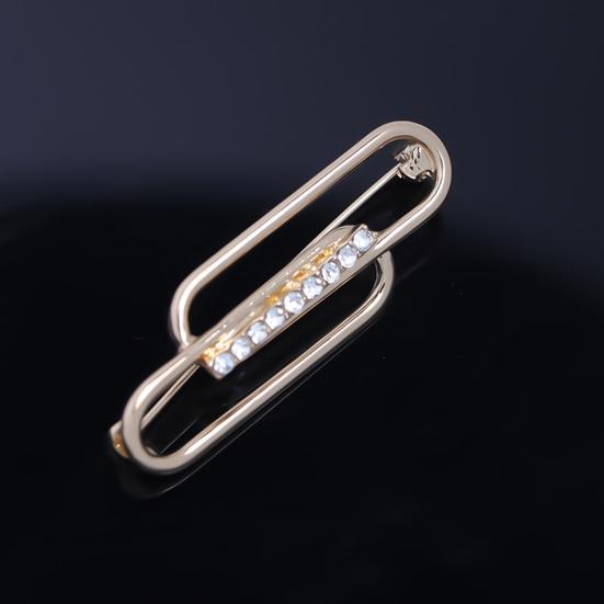 Sparkling Geometric Shape Rustproof Corrosion Resistant Stunning Visual Effect Shiny Waist Pin