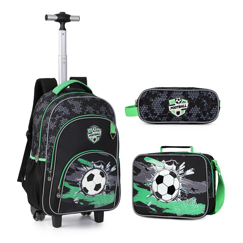Children School Rolling Backpack Set Wheeled Backpack for Boys Trolley School Bag With Wheels Kids Travel Trolley Luggage