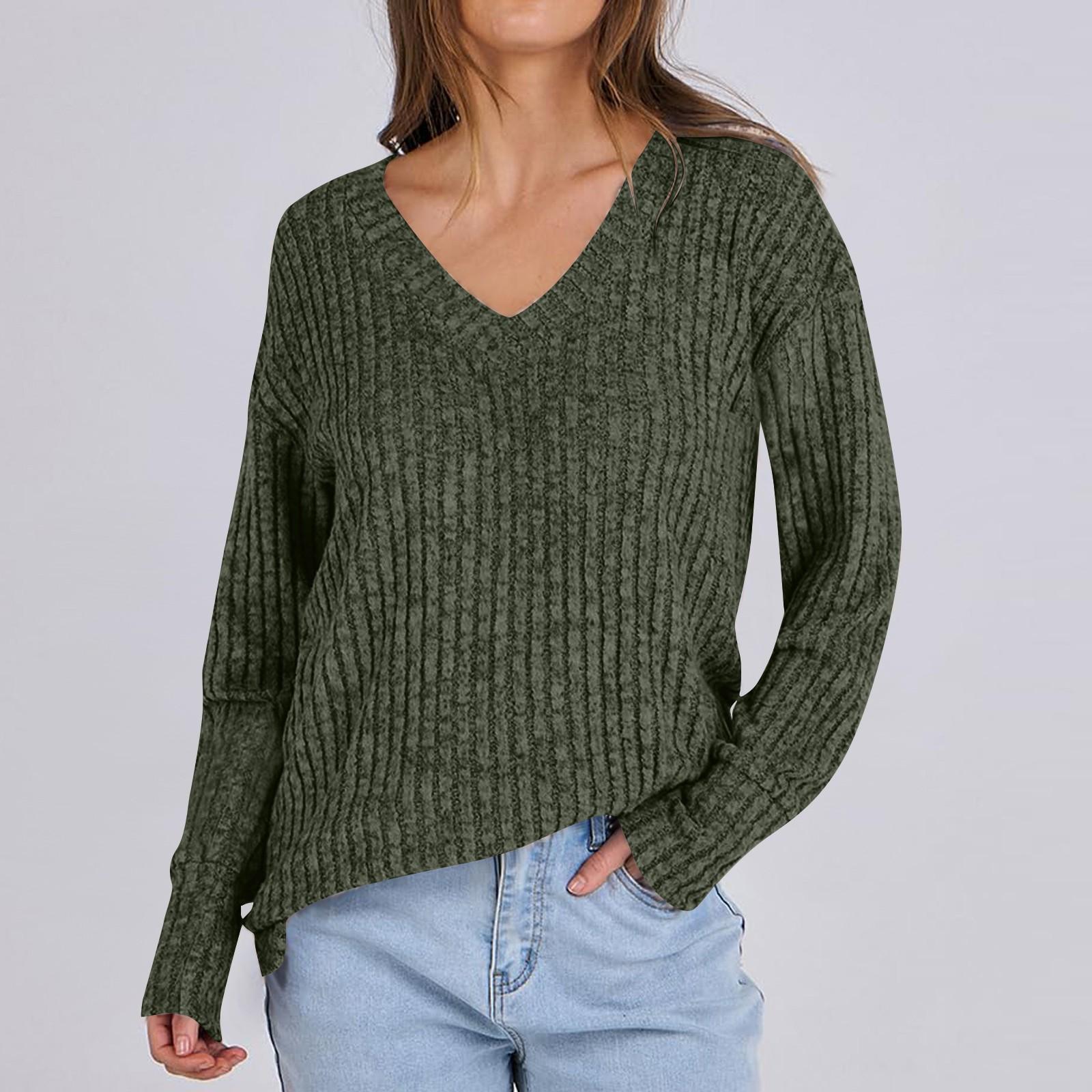 

Женские свитера с v-образным вырезом, рубашки с длинными рукавами, свободный крой, повседневные осенние модные легкие пуловеры, туники, топы XXL