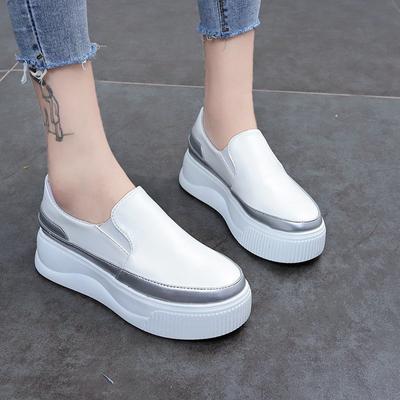 Women Slip On Loafers Ladies Sewing Platform Vulcanized Shoes Woman PU Leather Fashion Casual Footwear Female Comfort Shoe