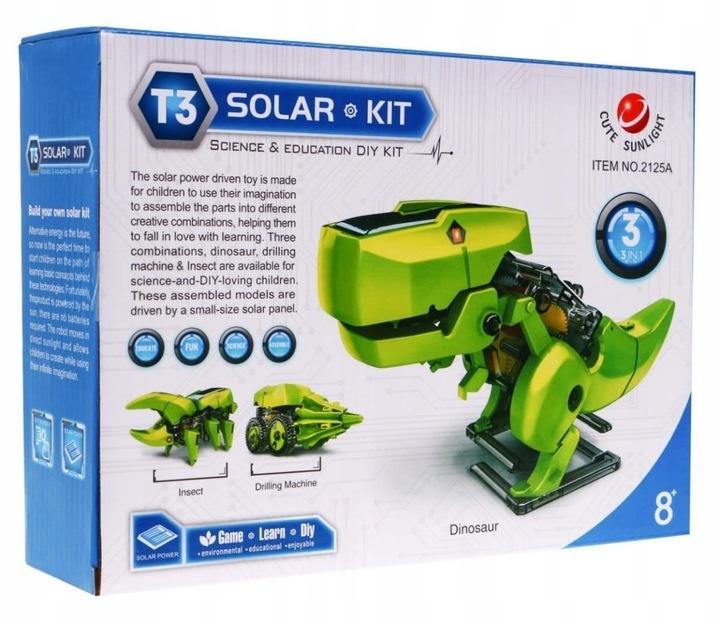 Robot Solarny Zestaw Zabawek Solarnych Układanka Dinozaur Pojazd 6 W 1