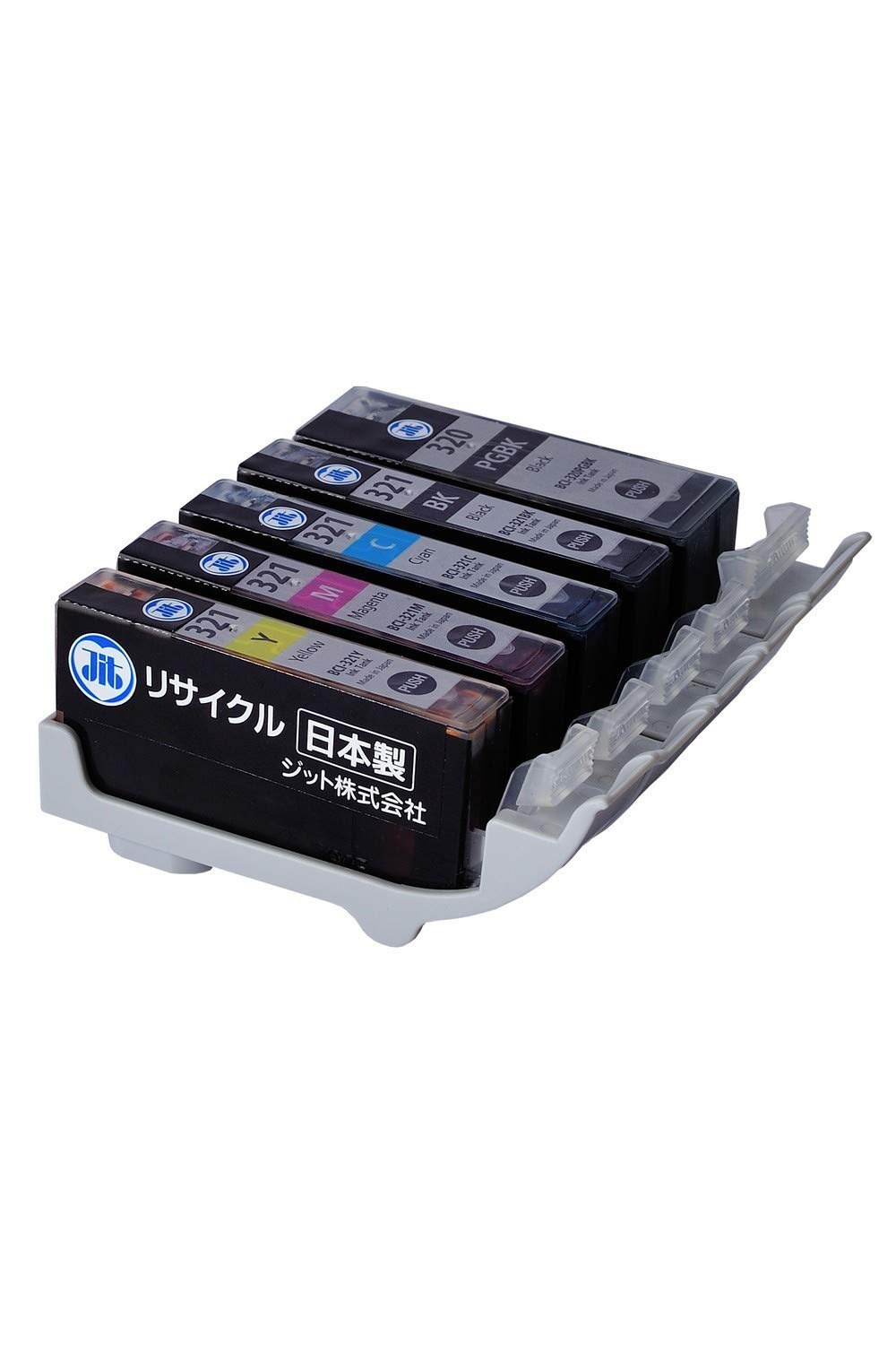 

Multipack Recycled Ink Cartridges for Canon Made in Japan JIT-NC3215P 5-Color BCI-321+320/5MP Printers,