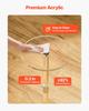 Acrylic Drink Table, Clear End Table Round Top with Solid Post, Modern Acrylic Cake Table Stand, Transparent Side Desk for Coffee, Drink, Food, Snack,