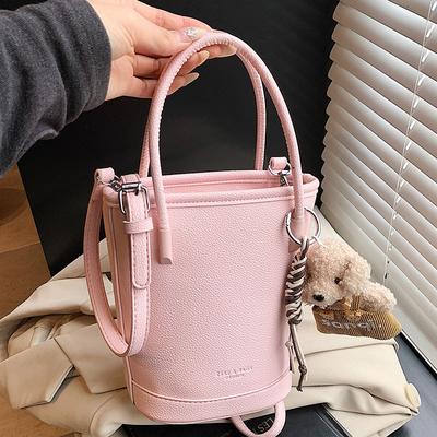 Niche jednoduchá jednobarevná texturovaná taška na rukojeť se vzorem liči, všestranná, do práce, crossbody, dámská taška