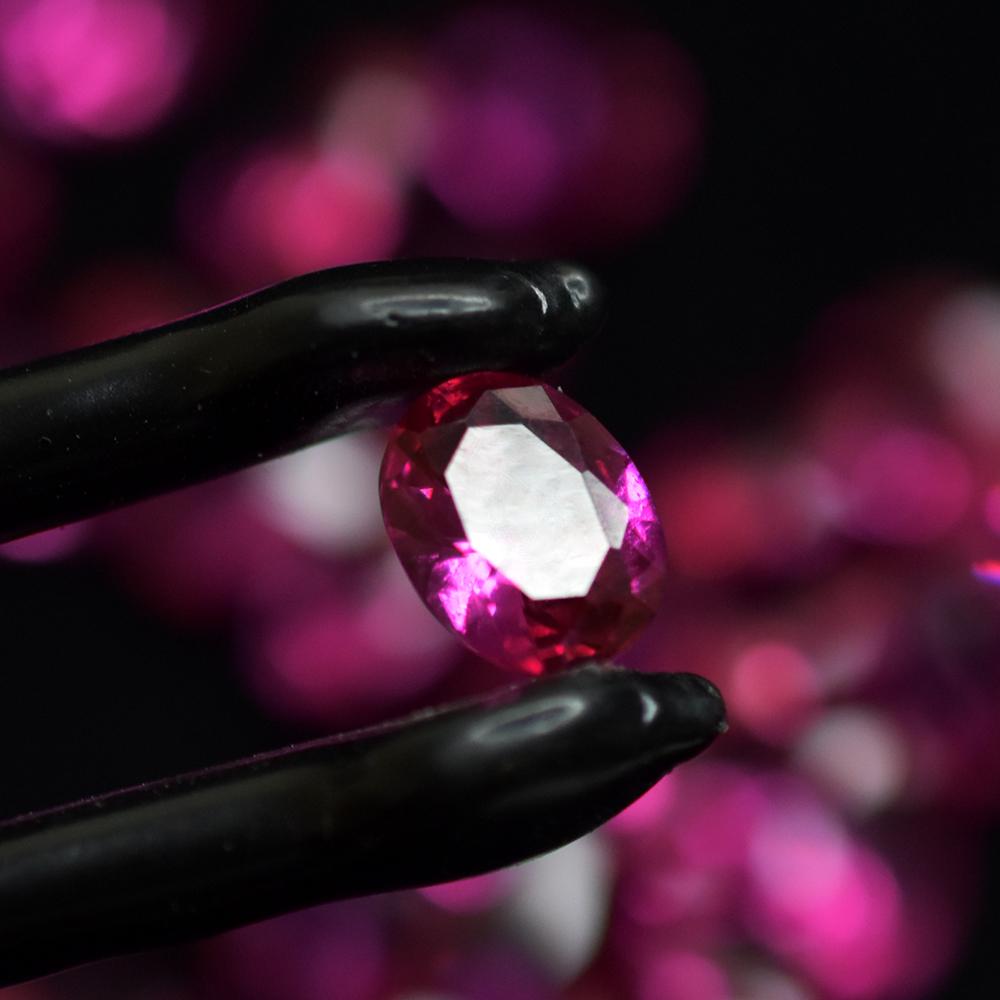 15 Pcs Lot Natural Pink Sapphire Oval Cut 7x5mm Certified Loose Gemstones