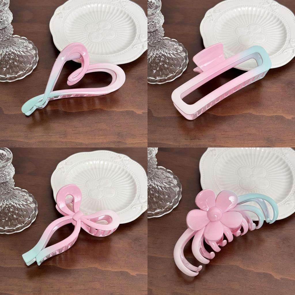 Fashionable Hair Claw Clips In Stunning Gradient Colors For Elegant Summer Looks