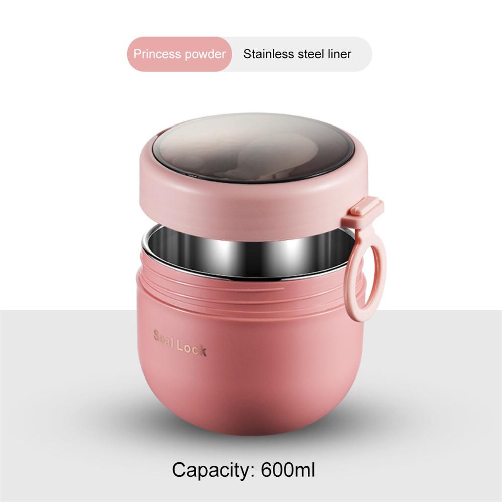 600 ml frokostkopper frokostblandinger nøtter yoghurt salat suppe kopp beholder med gaffel termisk mikrobølgeovn mat oppbevaring Bento Box lunsjboks