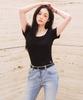 LEE Women'S U-Neck T-Shirt Black