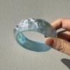 Resin Bangle Bracelets Wide Round Bangle Sparkling Jewelry Artistic Fashion Accessory Suitable for Fashion Women Present