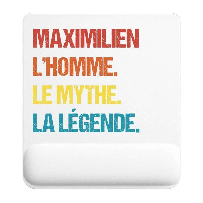 Tapis de souris - PLANETEE - Maximilien Mythe Légende Vintage - 22x18 cm - Surface lisse antidérapante - Ép. 3 mm