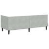 Corner Bed Frame with Headboard Light Grey 80 Cm X 200 Cm Velvet
