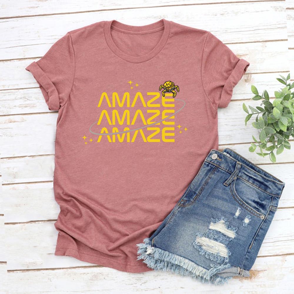 Amaze Amaze Amaze T-Shirt Project Hail Mary Rocky Shirt Unisex Graphic T Shirts Short Sleeve Casual Tshirt Tops Book Lovers Gift