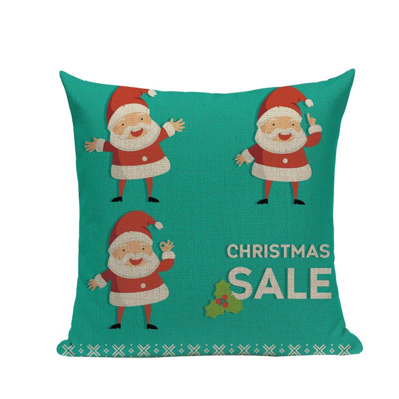 Love & Life Christmas Decorative Pillow Cover Merry Christmas Decor Cushion Covers Linen 45X45CM Noel Pillows Cases Almofadas