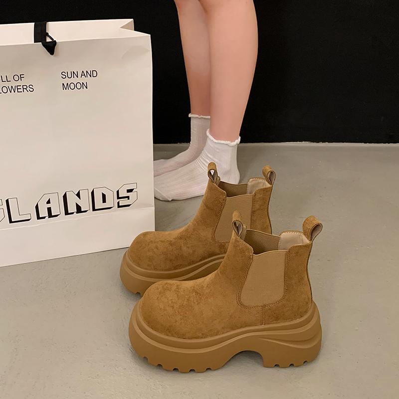 Fashion 2025 New Fashion Slimming Briti Sle Boots Women's Retro Ankle Boot Autumn Winter Warmth Comfort Mid-Calf Knight Ort Boots