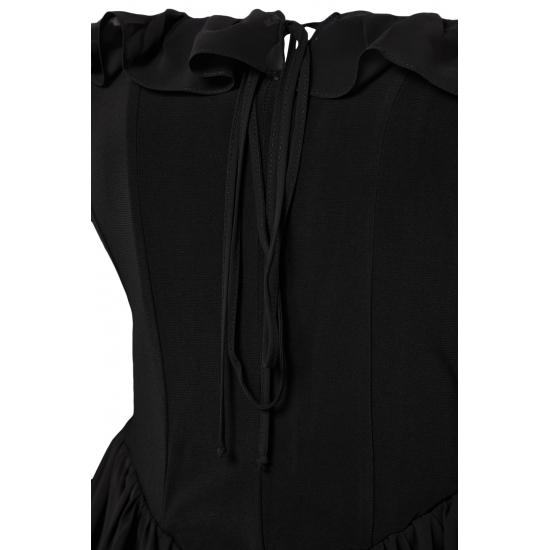 Waist Opening/Skater Lined Flared Chiffon Bridal Dress