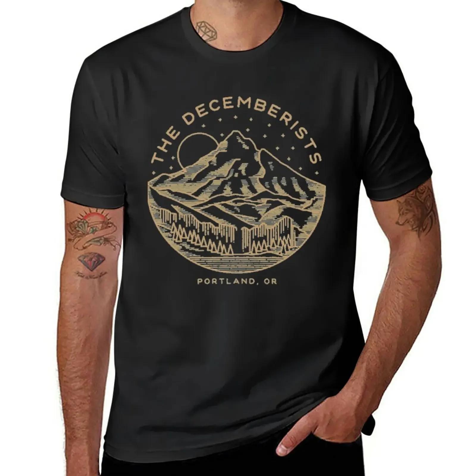 

The Decemberists Portland Logo TShirt cute tops sports fans shirts graphic tees mens plain t shirts 4XL