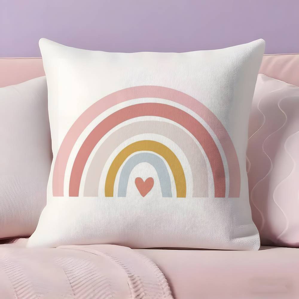 Rainbow Print Pillow Case  Ultra Soft Skin Friendly Fabric Cloud Like Comfort & Concealed Zipper
