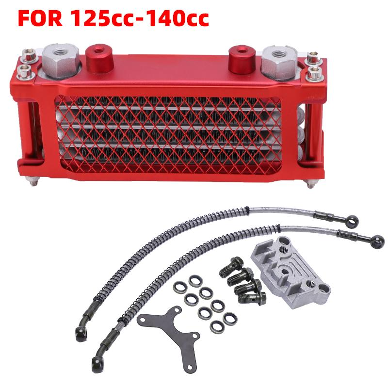 Motorcycle Oil Cooling Cooler Radiator Oil Cooler Set For 50 70 90 110 125 140cc Dirt Bike Monkey Bike DAX Pocket Bike ATV Motor