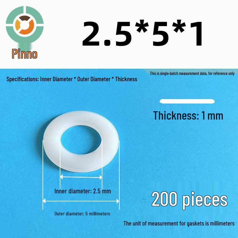 Thickened Nylon Plastic Flat Washer: Hard Plastic Gasket M2-M16