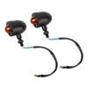 Yellow Light Motorcycle Turn Signal Turning Indicator Lamp Modification Accessory(Black)