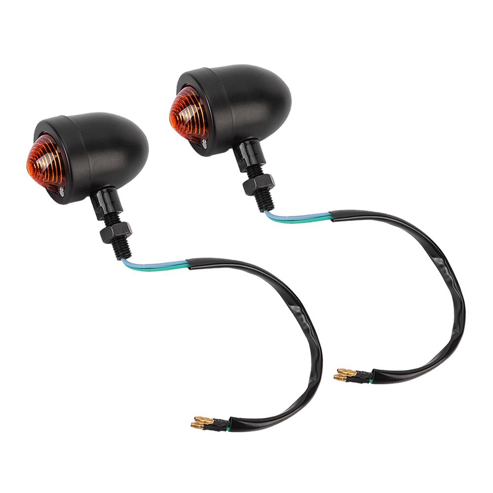 Yellow Light Motorcycle Turn Signal Turning Indicator Lamp Modification Accessory(Black)