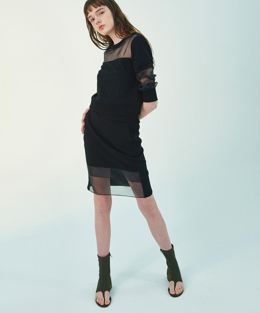 NILLRING S03.00 Organza Mix Mid-Length Skirt