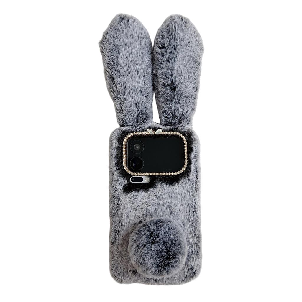 Für Xiaomi 17 Pro Max Hülle Plüsch Süßer Hase Winter Flauschig TPU Handyhülle