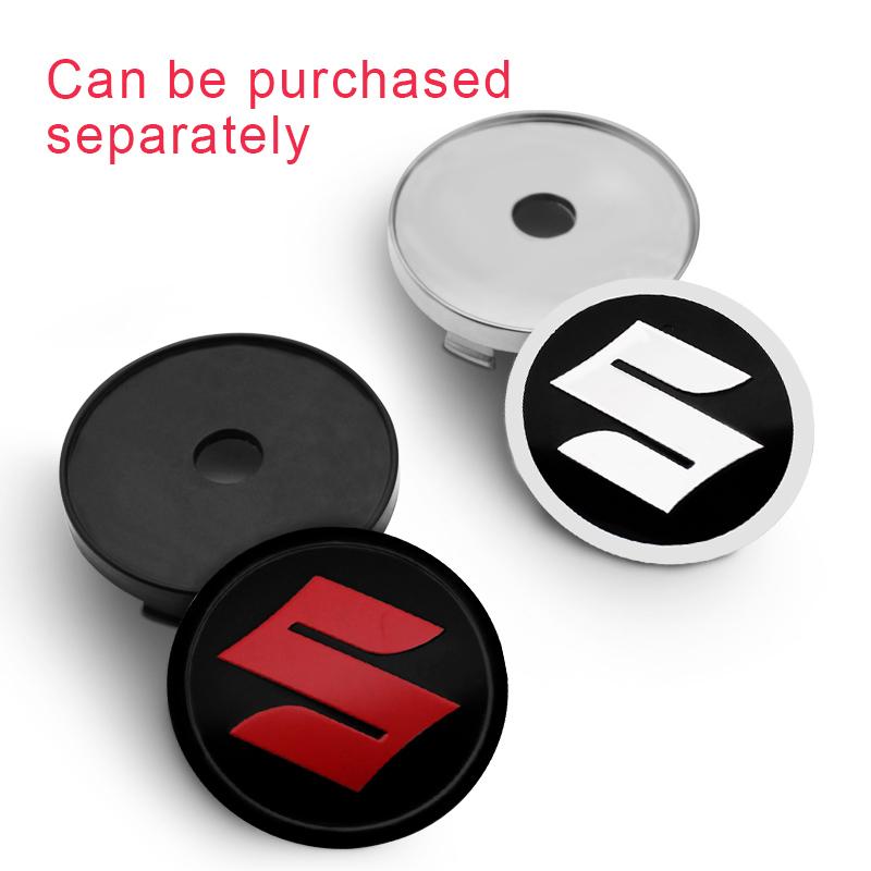 For Suzuki JIMNY Grand vitara Sx4 swift Alto 4Pc 56mm+60mm Car Wheel Center Hub Cap Badge Emblem Decal Sticker Accessories