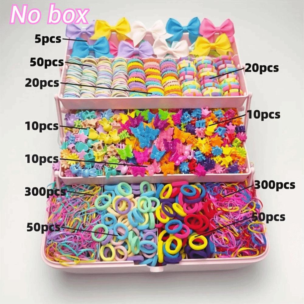 High Elastic Hair Accessories Set Colorful Hair Clips Frangipani Girls Hair Bands Girls Children