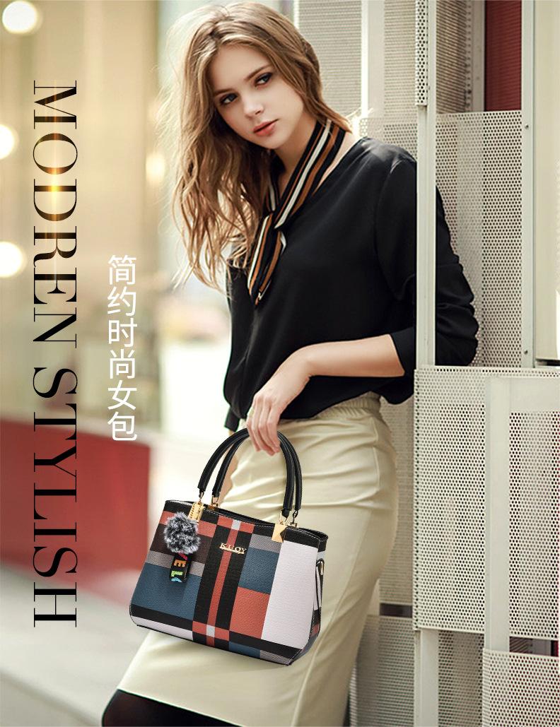 

Popular women s bags fashion contrasting color messenger bags shopping commuter women s bags temperament niche handbag