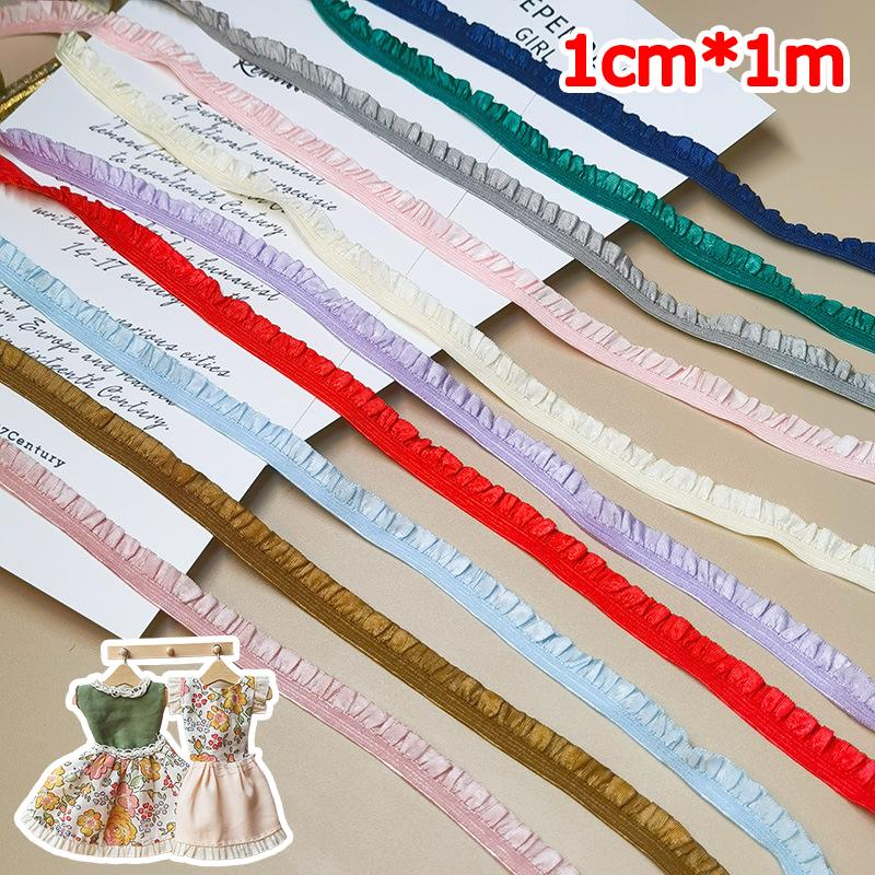 1mx1cm Comfortable Gift Embellishments Elastic Handicrafts Lotus Leaf Edge Smooth Touch Soft DIY Elastic Band Hair Accessories