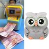Electronic Owl Counting Piggy Bank Cute Animal Shape Automatic Saving Gifts Pot