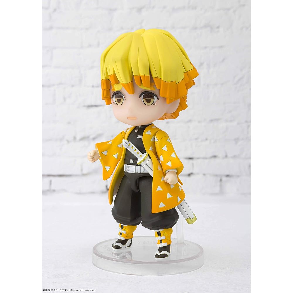 TAMASHII NATIONS Figuarts Mini Demon Slayer: Agatsuma Zenitsu Approx. 90mm PVC & ABS Pre-painted ...