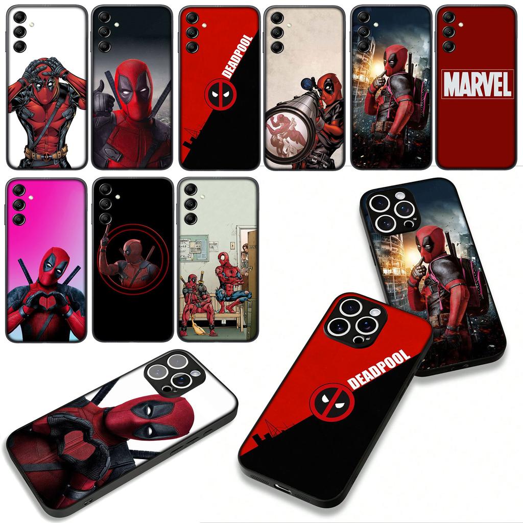 Marvel Deadpool Superhero Case for Samsung Galaxy A25 A37 A57 A12 A14 A31 A41 A50 A51 A70 A71 A72 A21S A04 M15 Note 20 9 8 10
