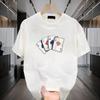 Trendy Brand American Simple Fashion Pure Cotton Half-Sleeved T-Shirt Men'S Loose Heavy Weight Versatile Light Luxury High-End Short-Sleeved Men