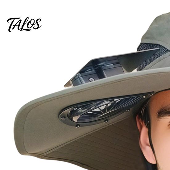 Outdoor Fishing Hat With Moisture-wicking Properties Fan Wide-Brimmed with Dual-Power Design Solar-powered Cooling For Cycling Solar USB Charging