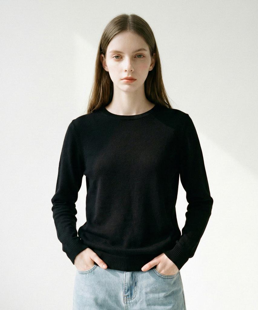 SOUP Basic Round Neck Knit (Scrlkf1)