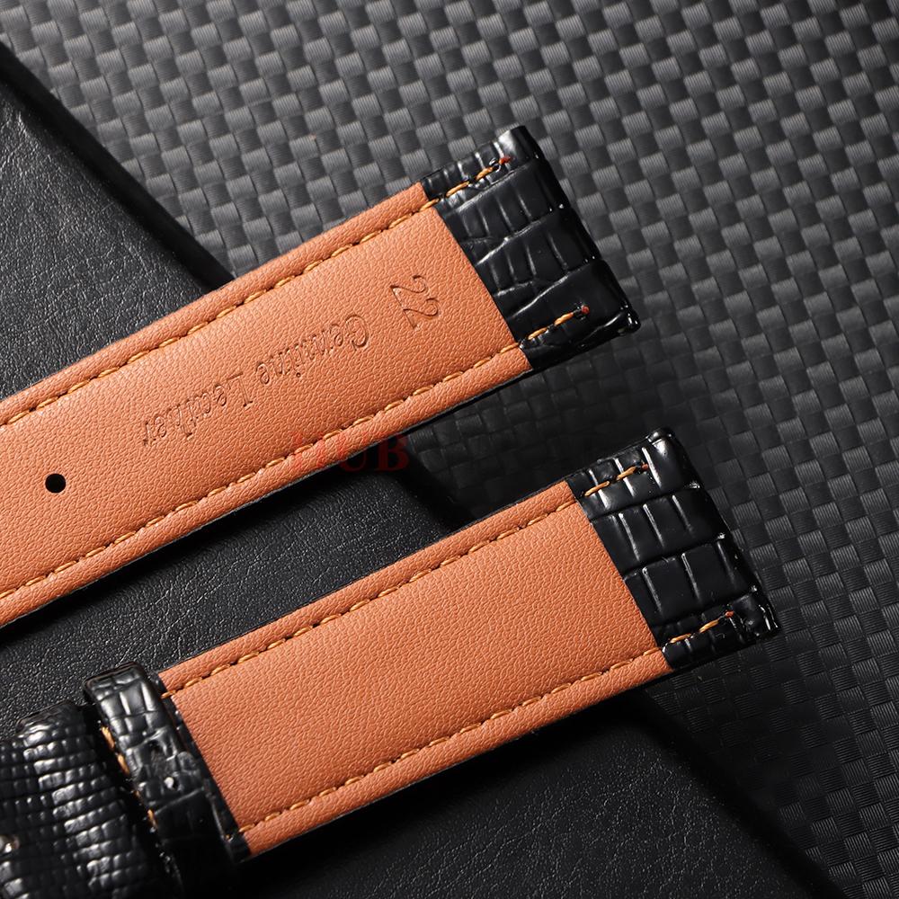 18mm 20mm 22mm Universelles Eidechsenmuster Uhrenarmband Rindsleder Uhrenarmband für Herren Damen Verbundwerkstoff Uhrenarmband Zubehör