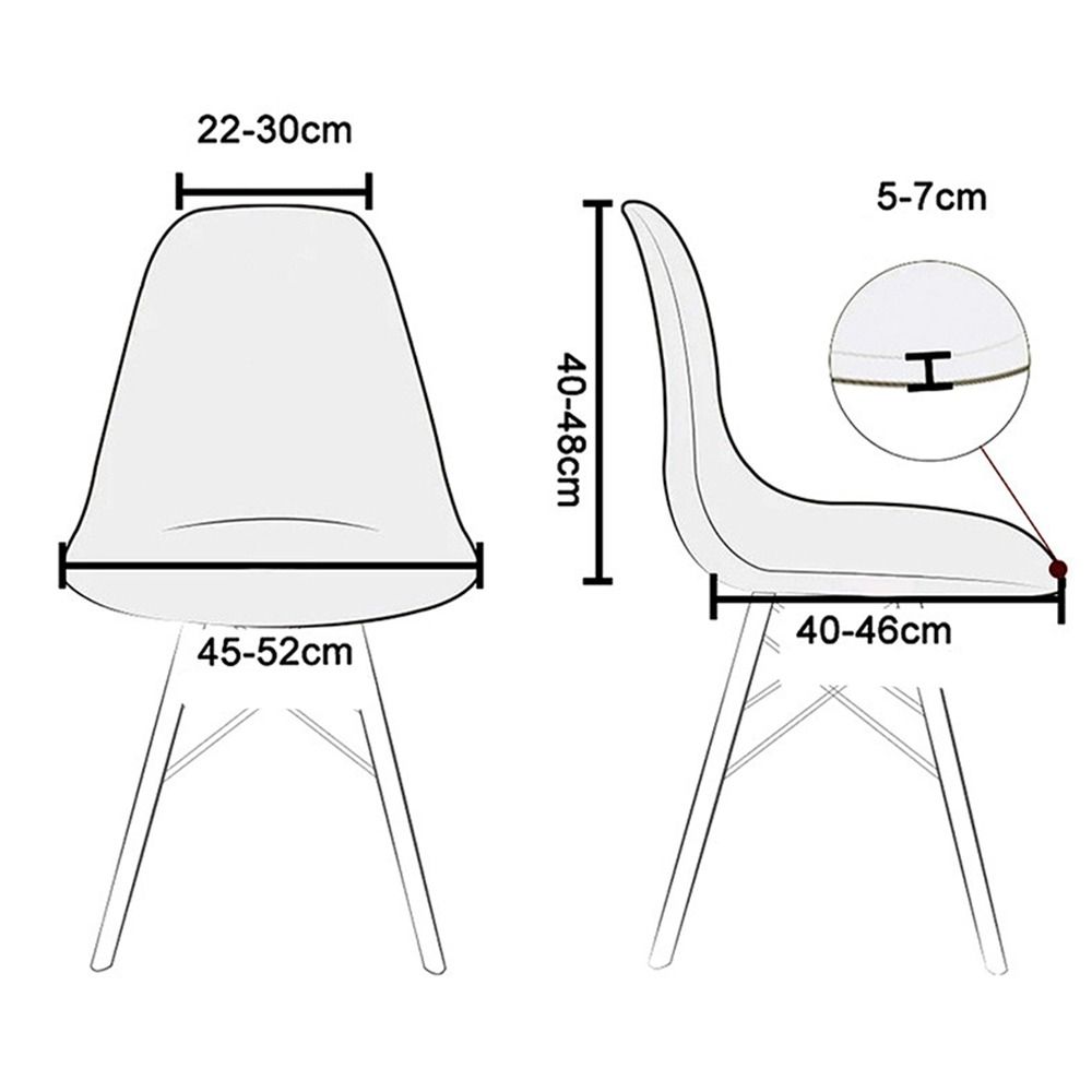 Elastic Dining Chair Cover Velvet Stretch Jacquard Stretch Jacquard Chair Cover Short Back Soft Slipcover Dust Cover Kitchen
