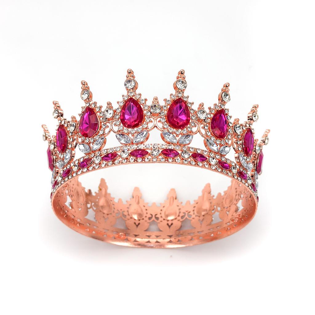 New Crown Bride's Headwear Dress Wedding Princess  Luxurious and Shiny Baroque Crown Decorative Ornament  Crown