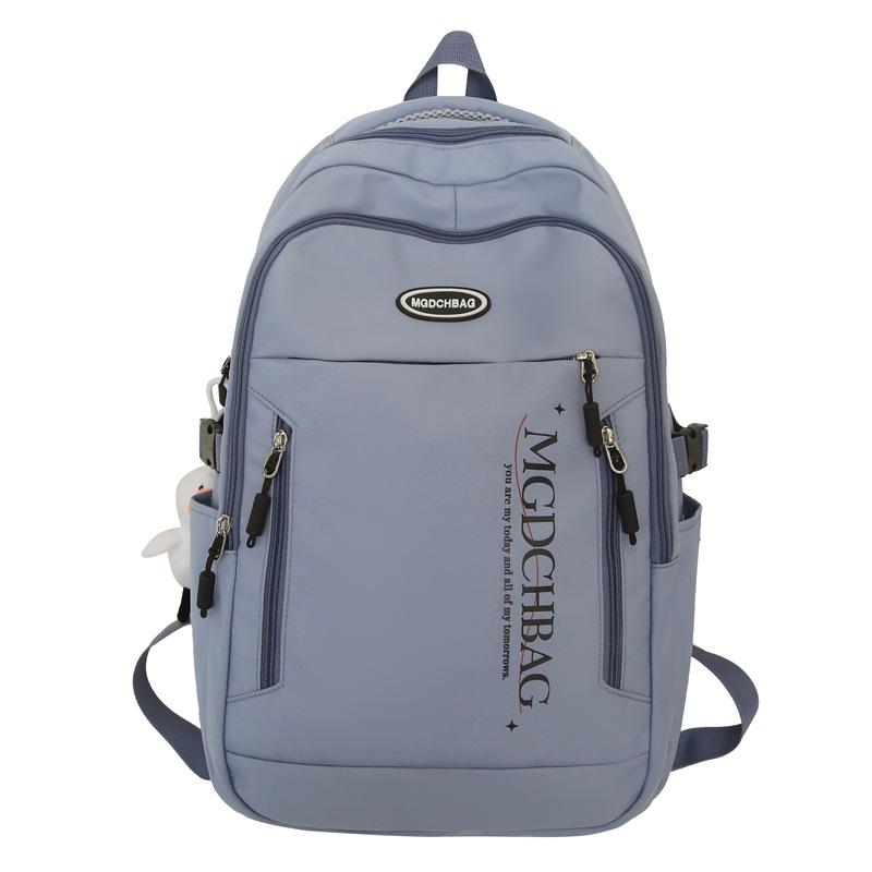 

Женский рюкзак большой емкости, мужской рюкзак с буквенным принтом, рюкзак в кампусном стиле, школьная сумка для старшеклассников синий