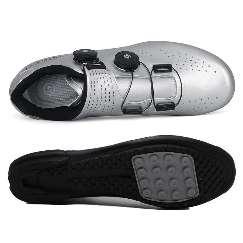 Scarpe da Ciclismo Unisex Con Sistema di Tacchette Strada MTB Bici Traspiranti Leggere Uomo Donna