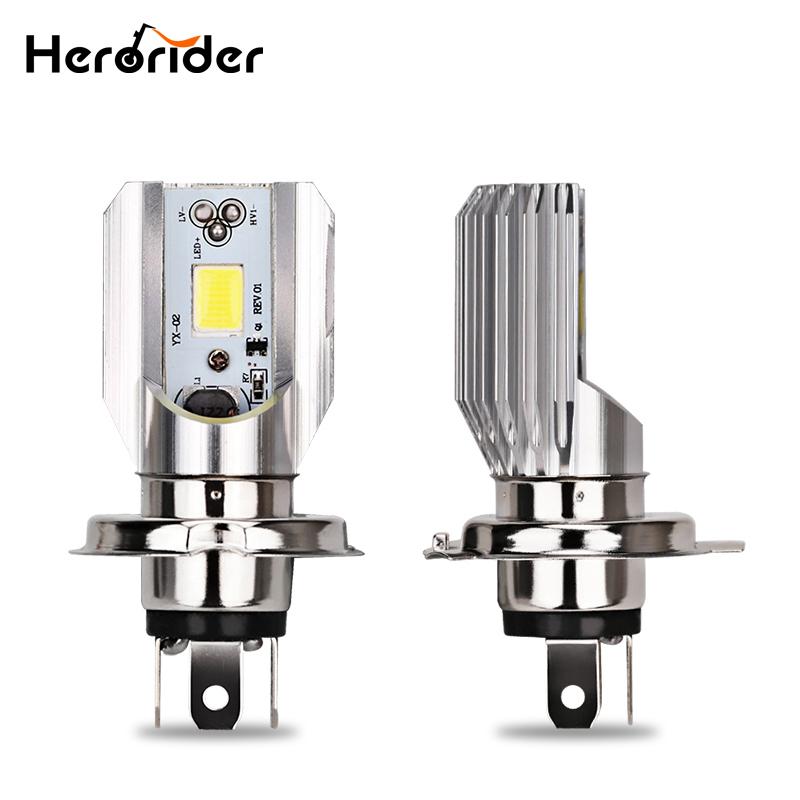Herorider 12v Hs1 h4 Led Motorcycle Scooter Light Bulb White 6000k Motorbike H4 Led Headlight Motorcycle Hs1 H4 Moped Light Bulb