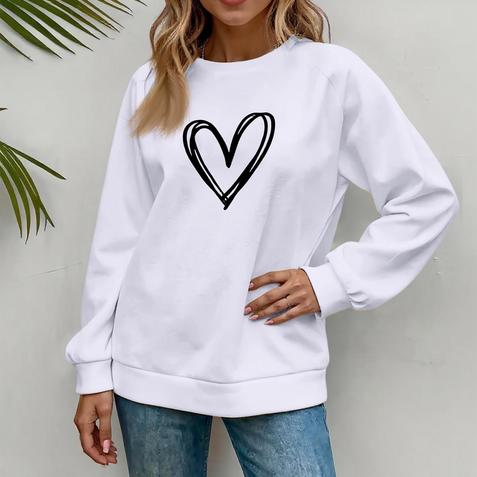 

Women s Fashionable Casual Long Sleeve Printed Pullover Sweatshirt S