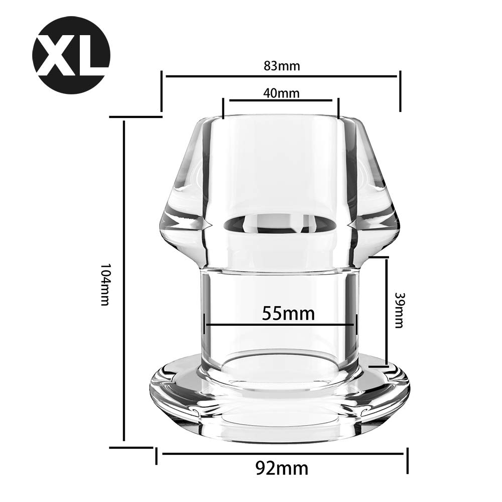 Stretch Master Anal Plug Clear Transparent Expandable Cleaning Tunnel Plug (XL Size)