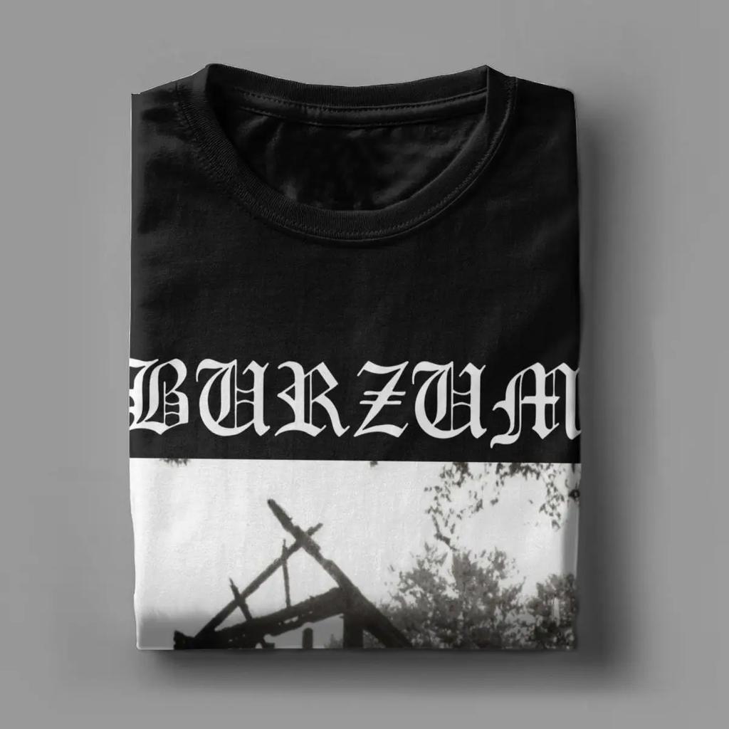 Burzum Aske T-Shirts Herren Reine Baumwolle Vintage T-Shirts O-Ausschnitt T-Shirt Kurzarm Tops Sommer