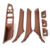 4 Colors Left Drive LHD Beige Black Carbon Fiber Car Interior Door Handle Pull 7PCS Set For BMW 5 Series F10 F18 523 525 528