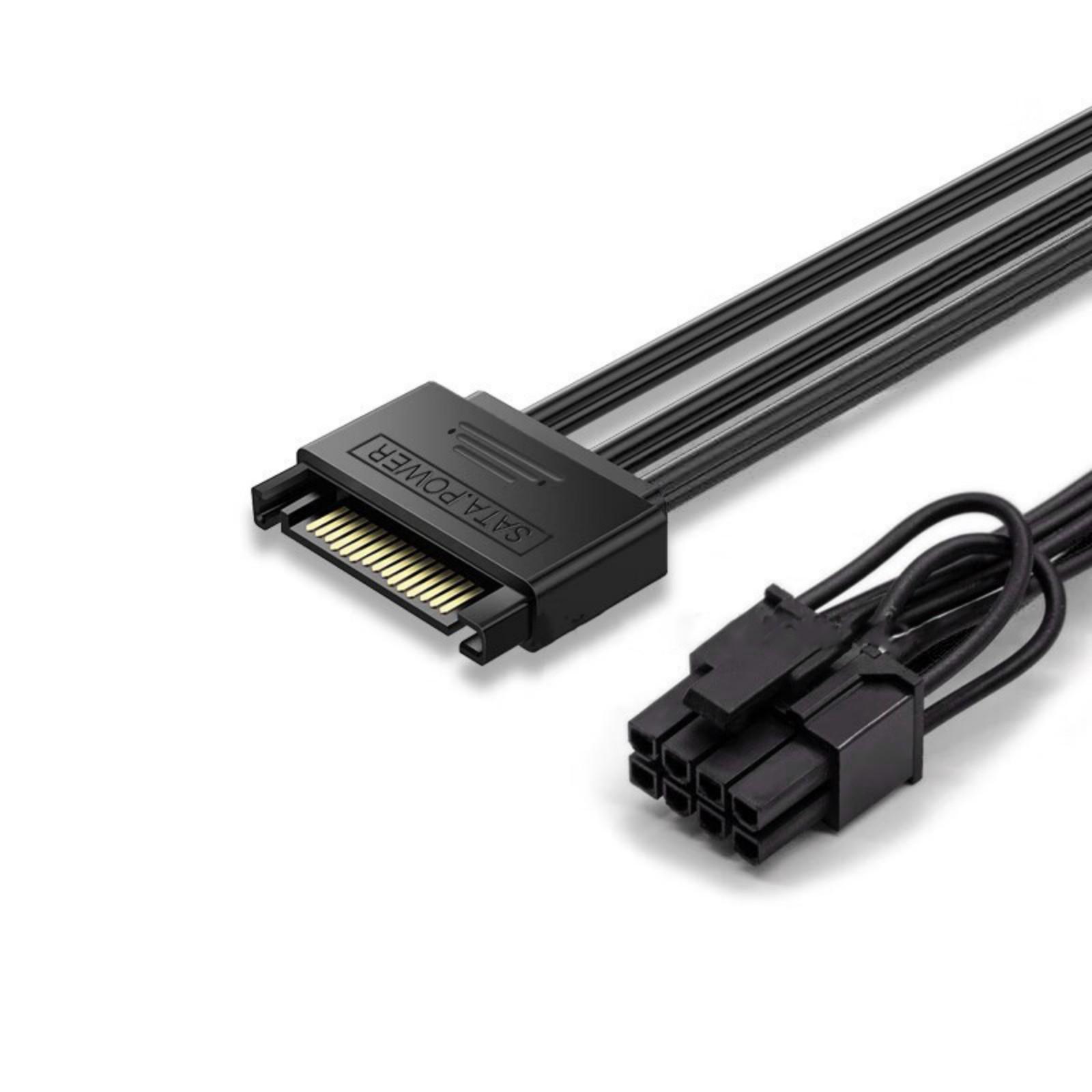 

Sata15pin to 8Pin Graphics Card Power Supply Cable Adapter Reliable and Efficient Power Delivery 7.87inch Long