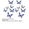 12 Pcs 3D Butterfly Wall Decals Removable Wall Sticker for Birthday Party Cake Decorations 3 Sizes Hollow Metallic Butterfly DIY