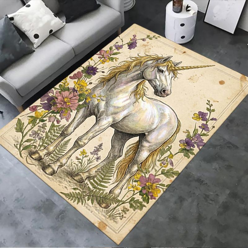

2025 New Unicorn Animal Carpet Rug for Living Room Bedroom Home Sofa Decoration,Kids play Non-slip Floor Mat137 40x60cm( 15x23in )